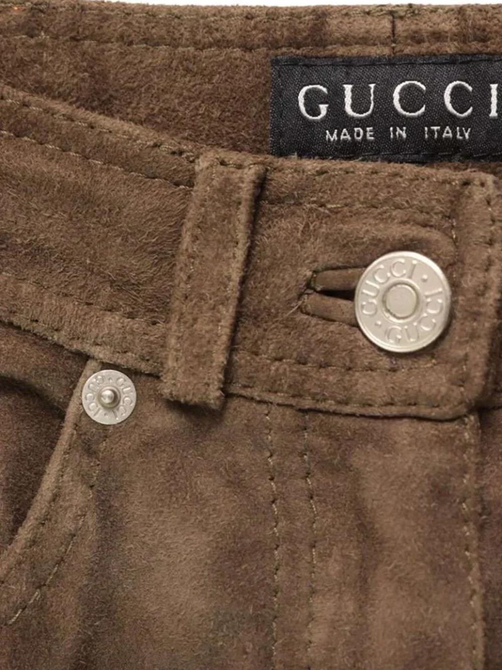 Gucci Leather Long Pants 40